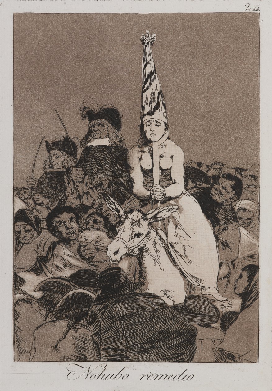 Intet kunne gøres ved det (Nohubo remedio) af Francisco de Goya