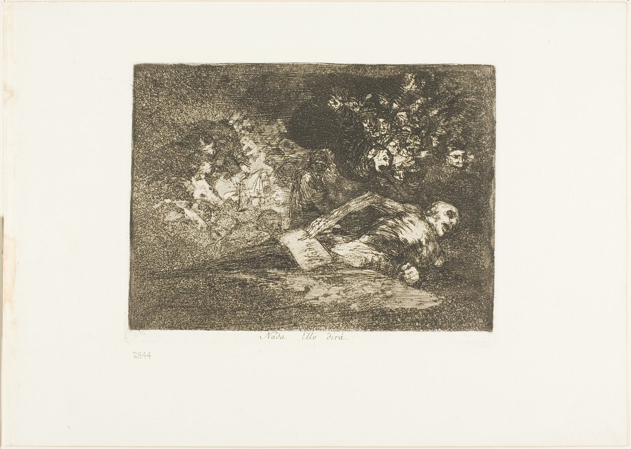 Ikke noget. The Event Will Tell, plade 69 fra The Disasters of War af Francisco Jose de Goya y Lucientes