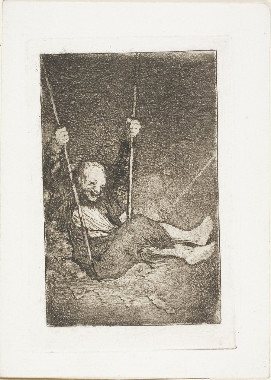 Gammel mand på en gynge af Francisco Jose de Goya y Lucientes