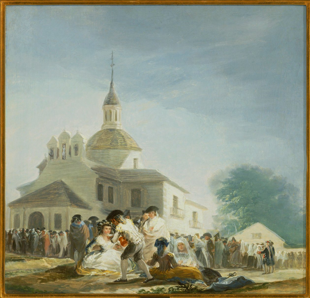 Pilgrimme foran Sankt Isidors kapel La ermita de San Isidro el dia de la fiesta ... (maleri på lærred) af Francisco Jose de Goya y Lucientes
