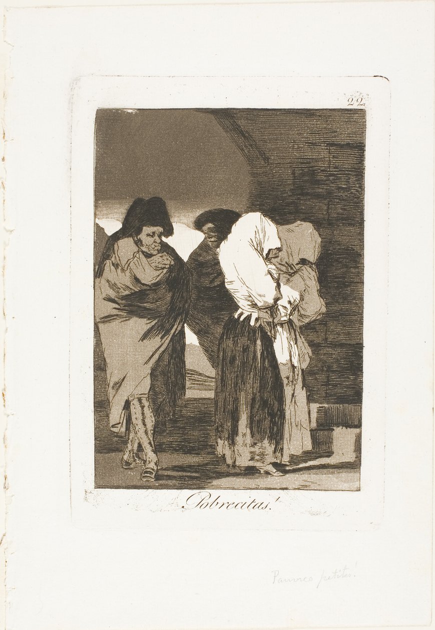 Stakkels små piger!, tallerken 22 fra Los Caprichos af Francisco Jose de Goya y Lucientes