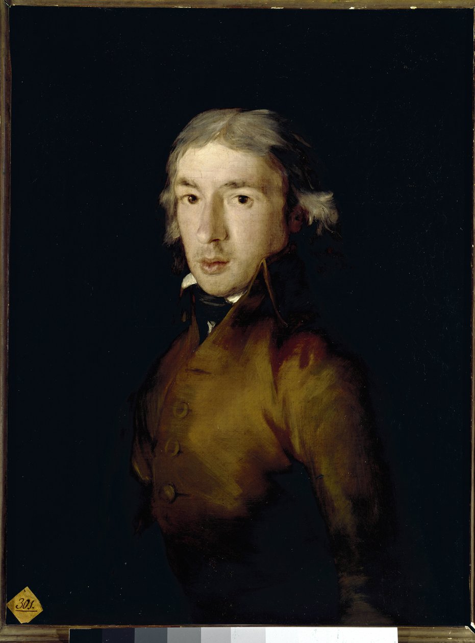 Portræt af Leandro Fernandez de Moratin, spansk digter og dramatiker. (olie på lærred af Francisco de Goya