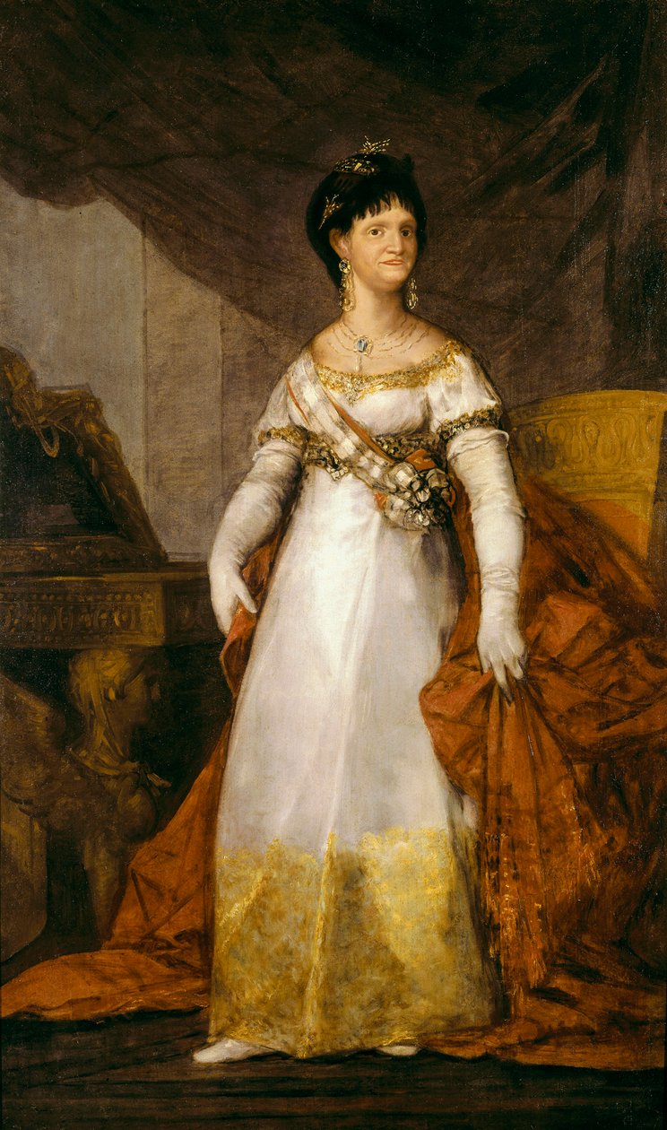 "" Portræt af dronning Mary Louise af Bourbon Parma (1751-1819) "" Maleri af Francisco de Goya og Lucients (1746-1828) 1800-1810 Bilbao. Museum of Fine Arts i Bilbao af Francisco de Goya