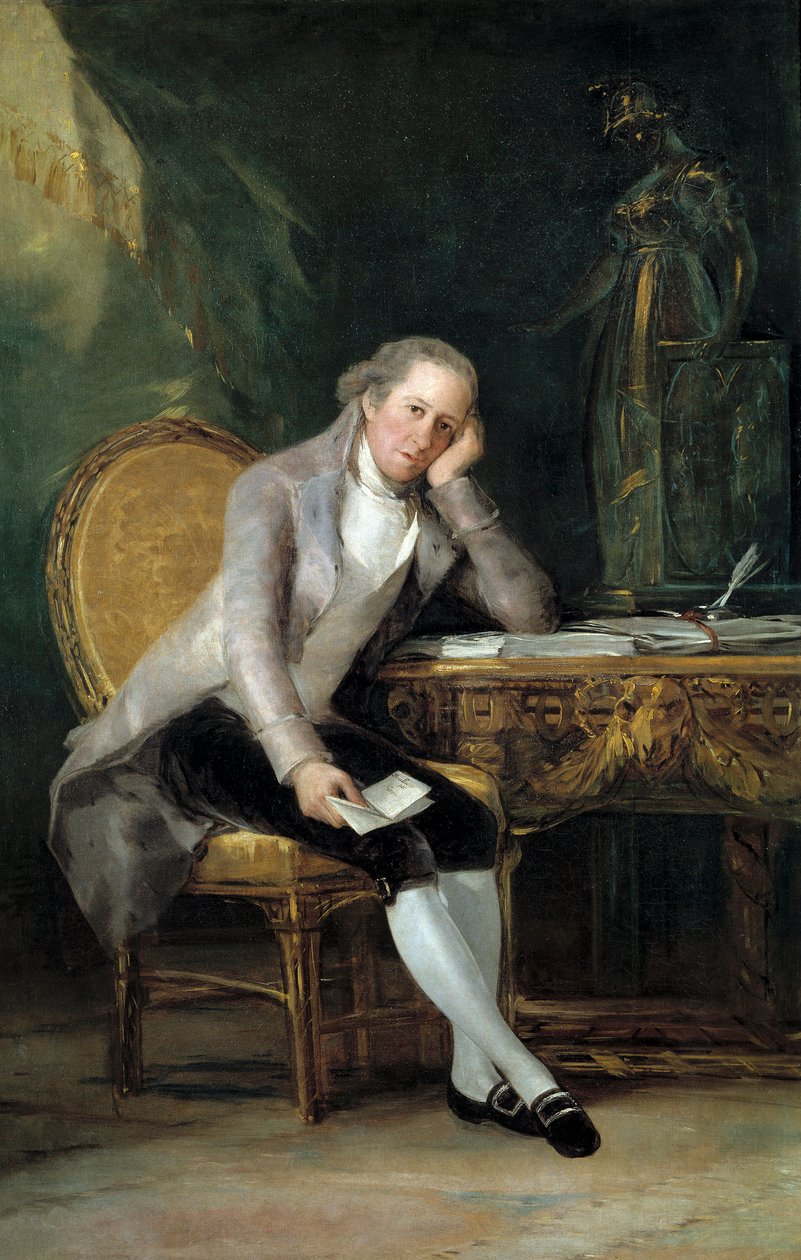 Portræt af afdøde Gaspar Melchor de Jovellanos af Francisco de Goya