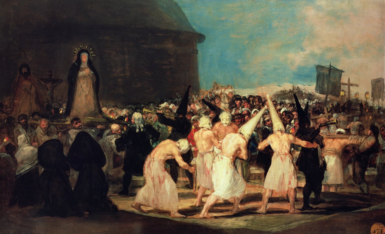 Procession af flagellanter af Francisco de Goya