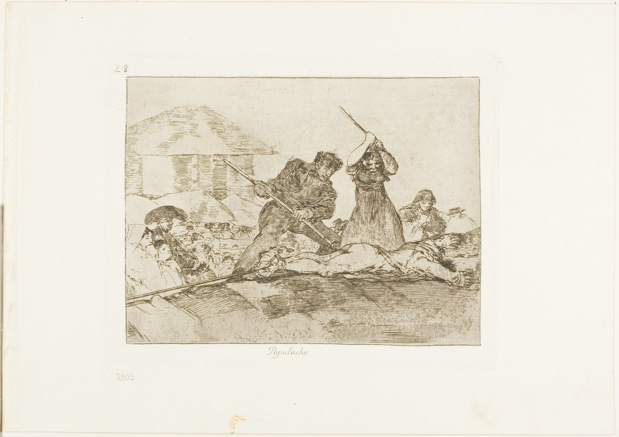 Rabble, plade 28 fra The Disasters of War af Francisco Jose de Goya y Lucientes