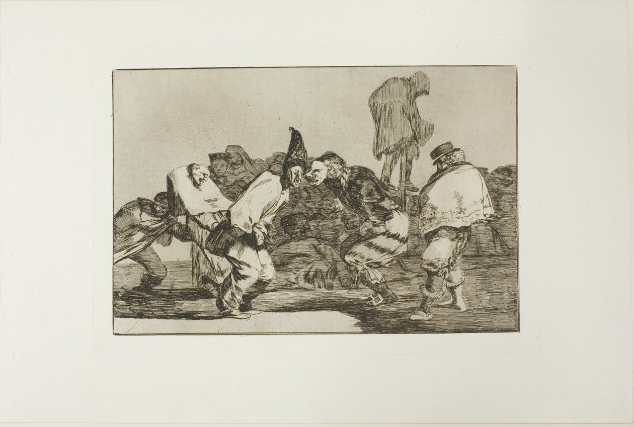 Glæd dig, Carnival, for Tomorrow You will Be Ashes, tallerken 14 fra Los Proverbios af Francisco Jose de Goya y Lucientes