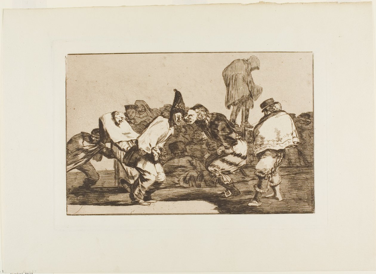 Glæd dig, Carnival, for Tomorrow You will Be Ashes, tallerken 14 fra Los Proverbios af Francisco Jose de Goya y Lucientes