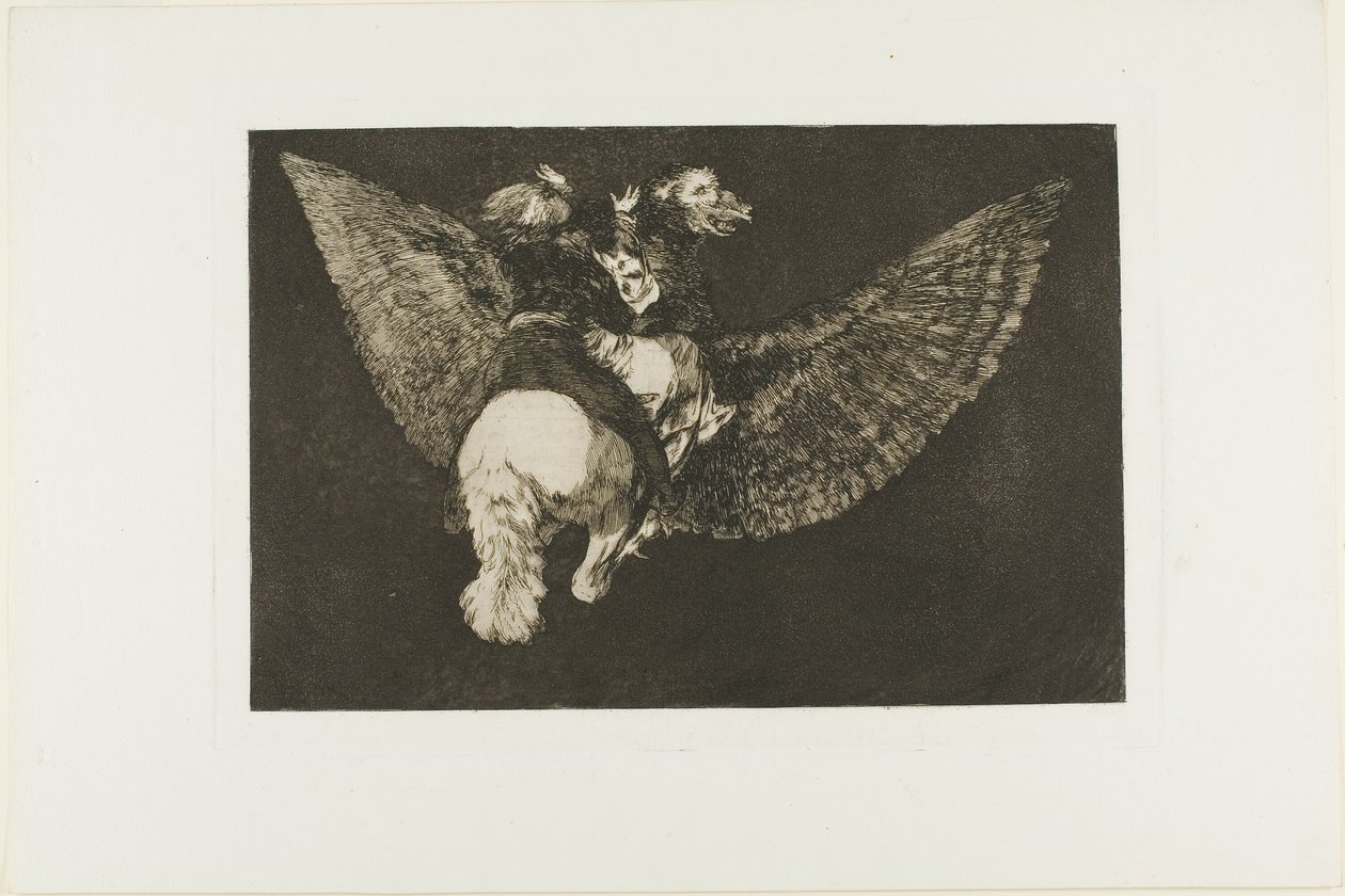 Giv afkald på den ven, der dækker dig med sine vinger og bider dig med sit næb, tallerken fem fra Los Proverbios af Francisco Jose de Goya y Lucientes