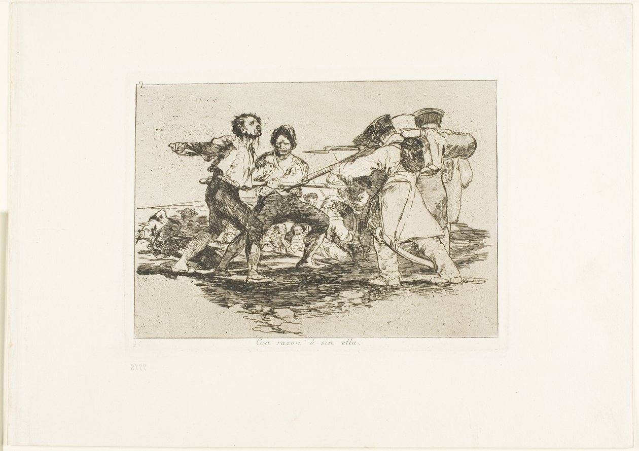 Med rette eller forkert, plade to fra The Disasters of War af Francisco Jose de Goya y Lucientes