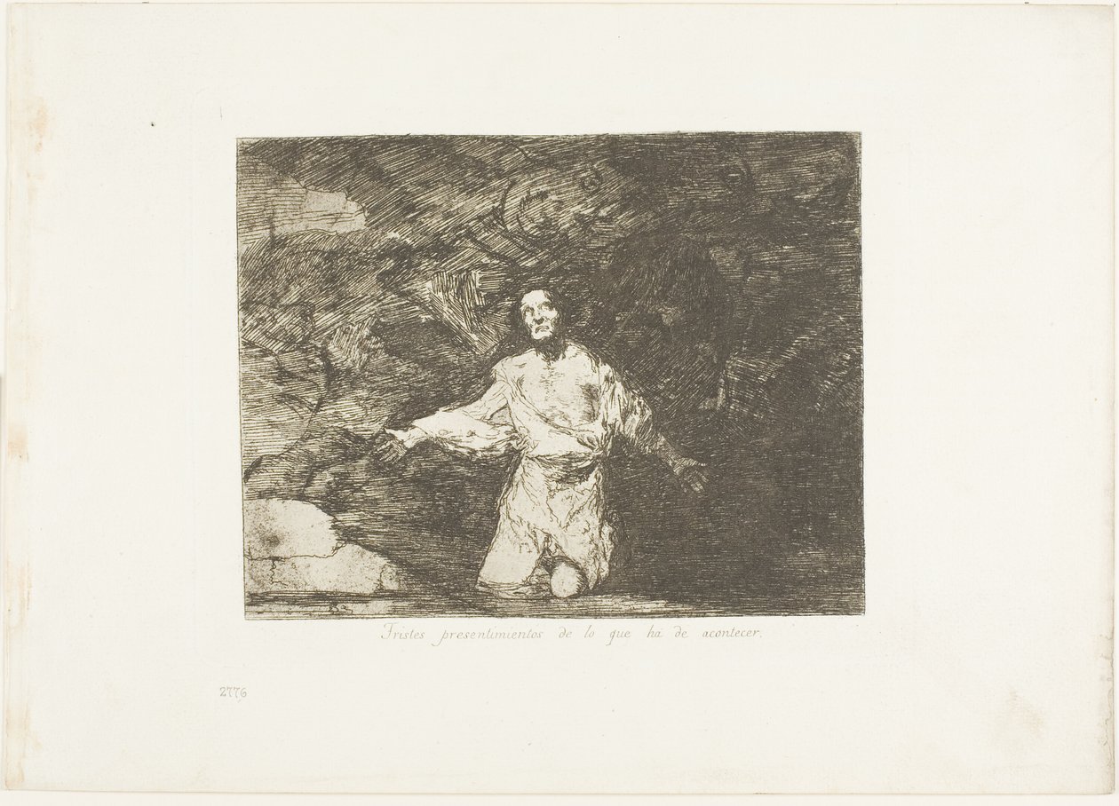 Sad Forebodings of What is Going to Happen, plade en fra The Disasters of War af Francisco Jose de Goya y Lucientes