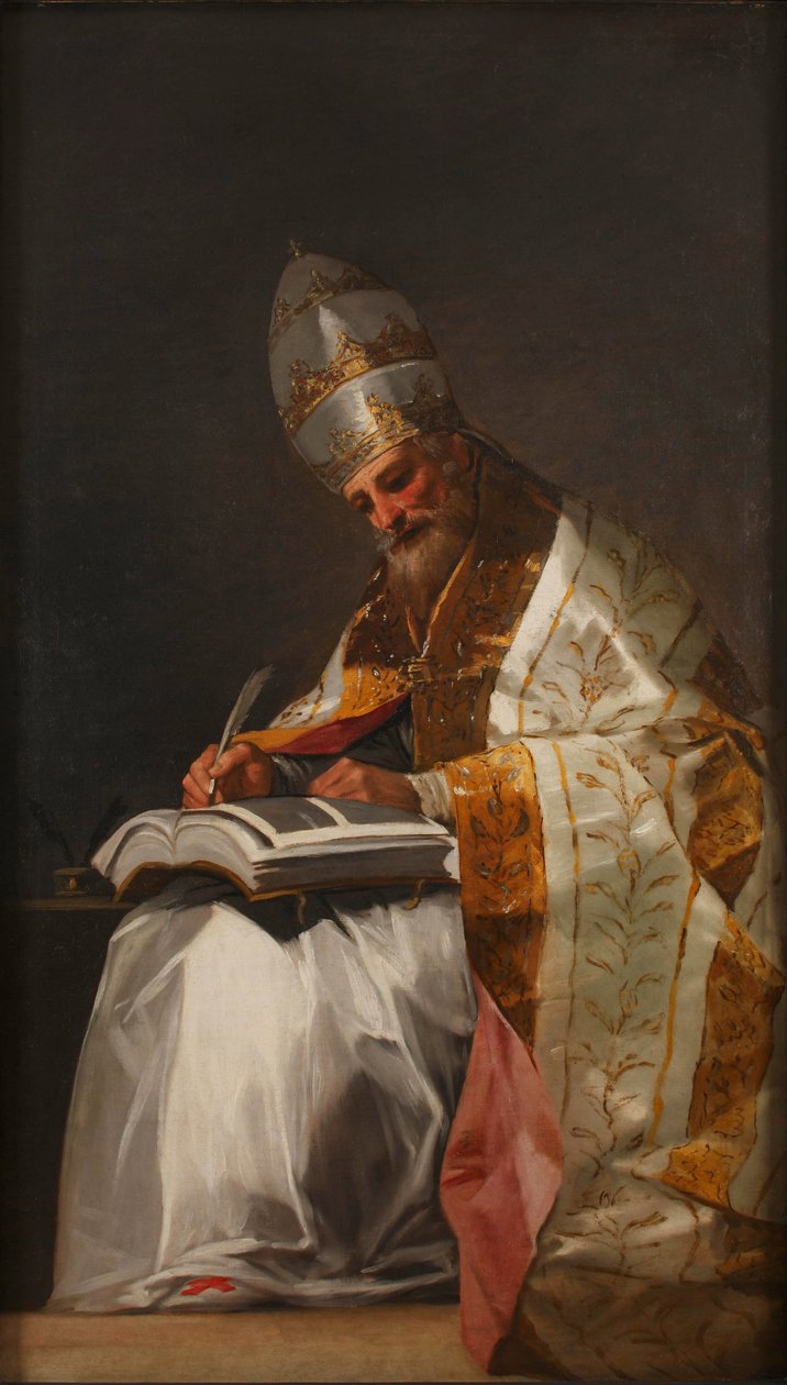 Saint Gregoire I le Grand - Saint Gregory the Great par Goya, Francisco, de (1746-1828). Olie på lærred, størrelse: 191,5x116 af Francisco de Goya