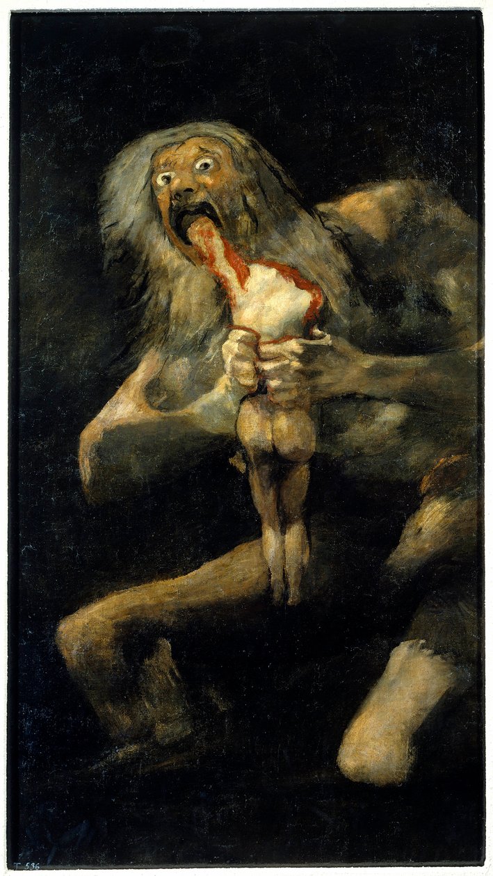 Saturn fortærer sin søn af Francisco Jose de Goya y Lucientes