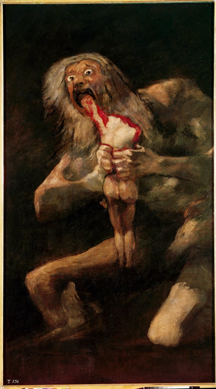 Saturn fortærer sin søn af Francisco Jose de Goya y Lucientes