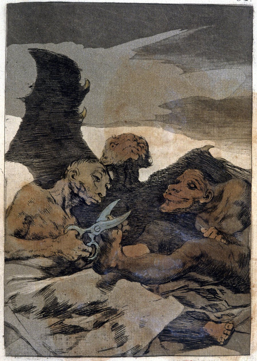 Se Repulen (De har det godt), ca. 1802 (gravering) af Francisco Jose de Goya y Lucientes