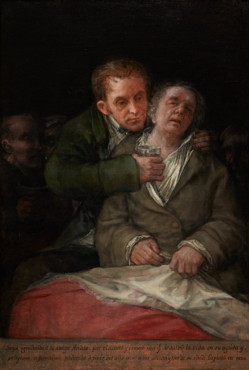 Selvportræt med dr. Arrieta af Francisco Jose de Goya y Lucientes