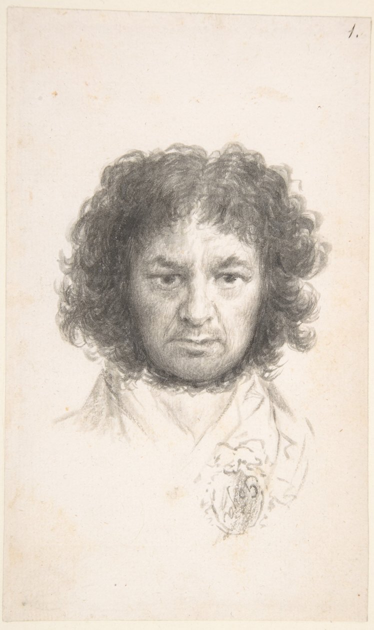 Selvportræt, ca. 1796 (pensel og blæk på papir) af Francisco Jose de Goya y Lucientes