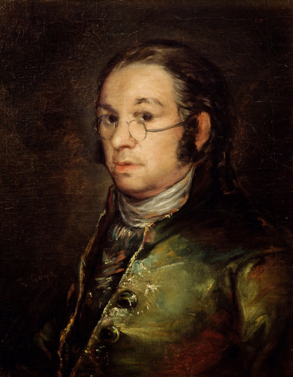 Selvportræt med briller af Francisco de Goya