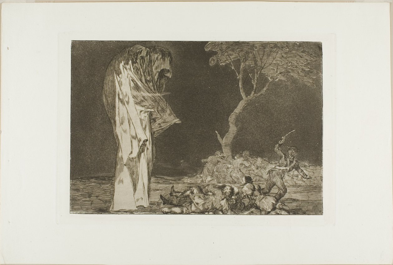 Soldiers Frightened by a Phantom, fra Disparates, udgivet som plade 2 i Los Proverbios af Francisco Jose de Goya y Lucientes
