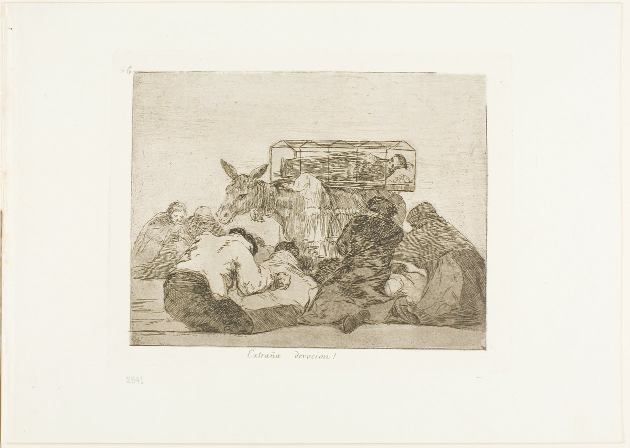 Strange Devotion!, plade 66 fra The Disasters of War af Francisco Jose de Goya y Lucientes