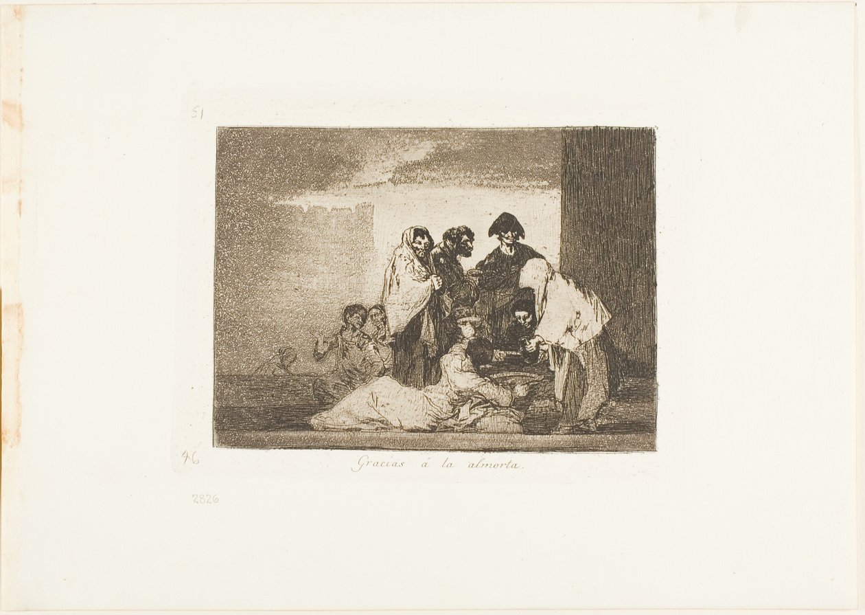 Takket være Millet, plade 51 fra The Disasters of War af Francisco Jose de Goya y Lucientes