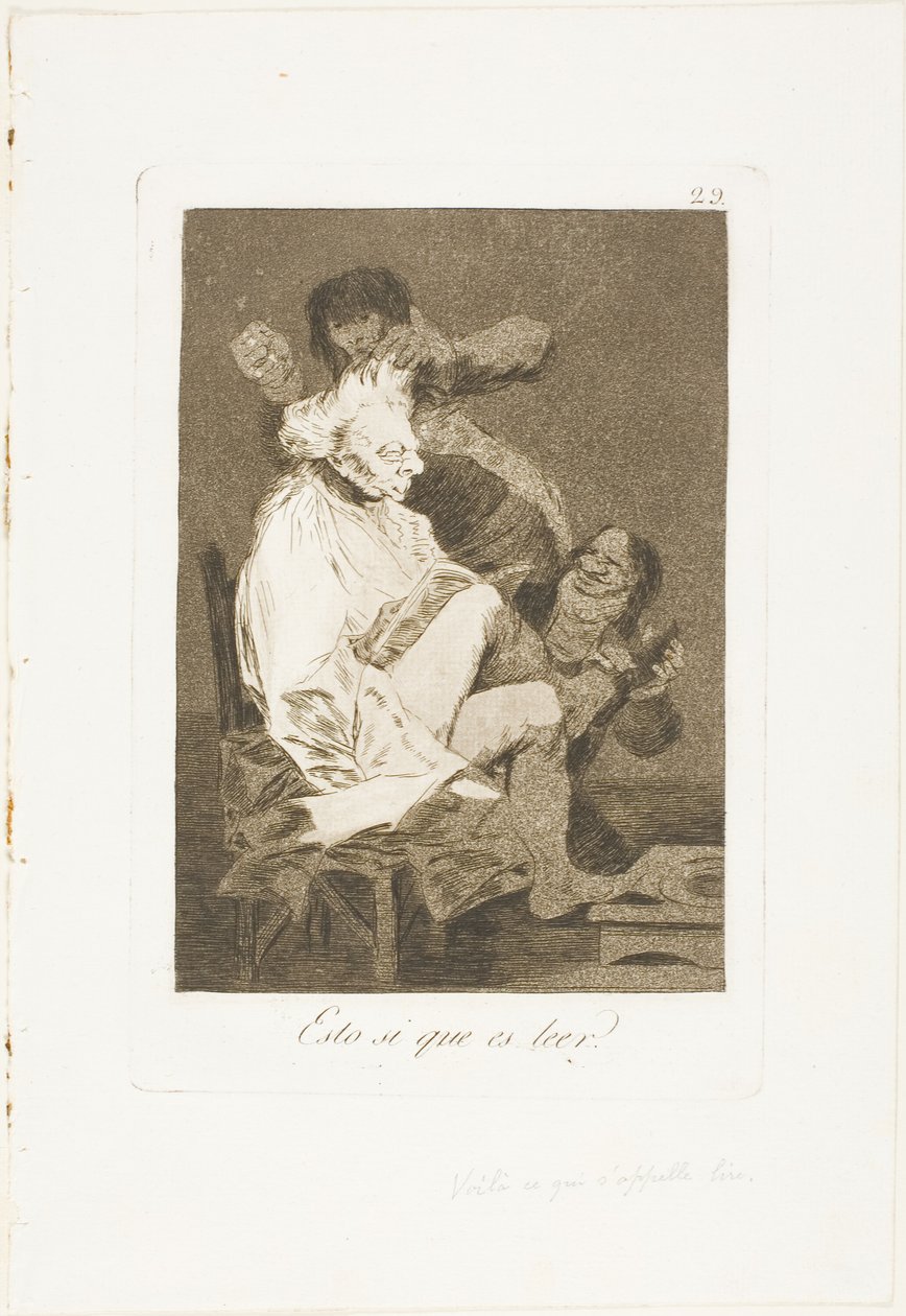 Det er bestemt at kunne læse, plade 29 fra Los Caprichos af Francisco Jose de Goya y Lucientes