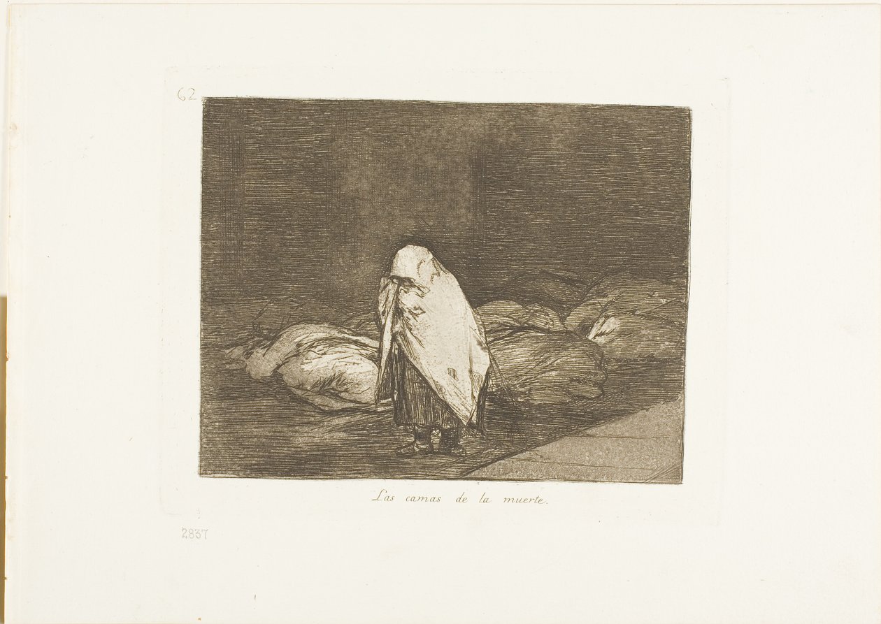 The Beds of Death, plade 62 fra The Disasters of War af Francisco Jose de Goya y Lucientes