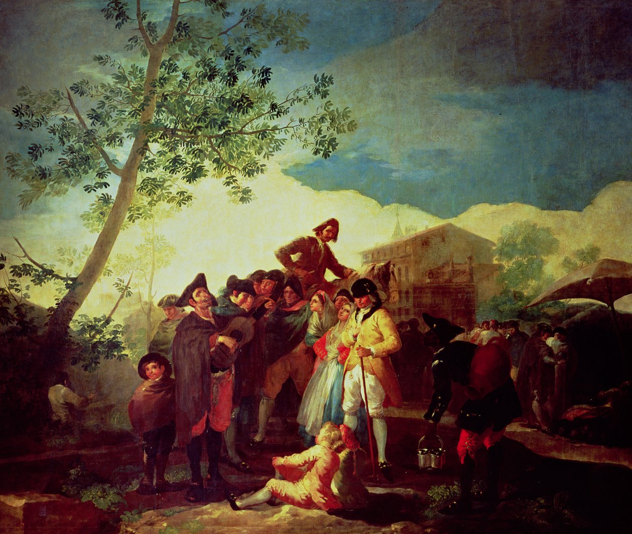 The Blind Guitar Player, C.1778 (Oil på lærred) af Francisco Jose de Goya y Lucientes