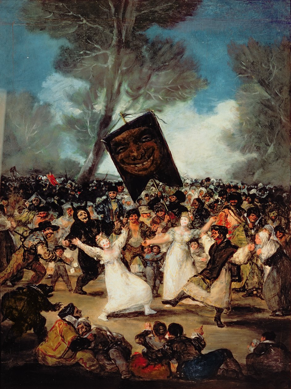 Sardinens begravelse (Corpus Christi Festival på askeonsdag) ca. 1812-19 (olie på lærred) af Francisco de Goya