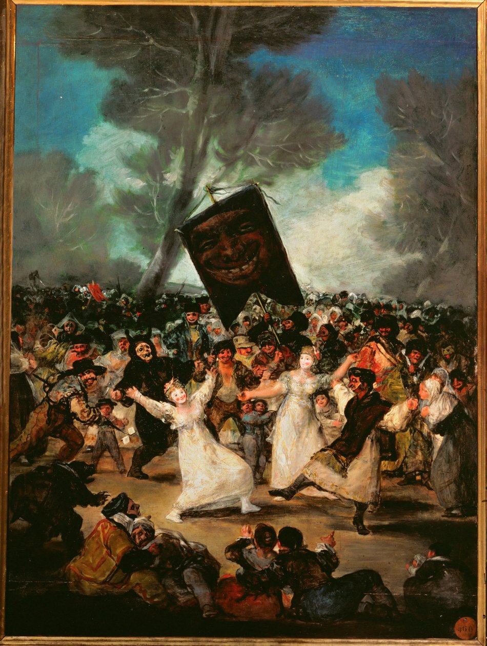 Sardinens begravelse (maleri på træ) af Francisco Jose de Goya y Lucientes