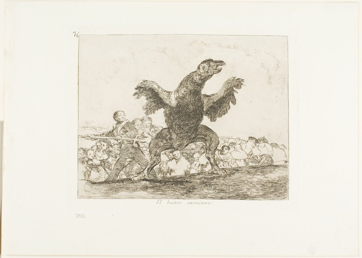 The Carnivorous Vulture, plade 76 fra The Disasters of War af Francisco Jose de Goya y Lucientes