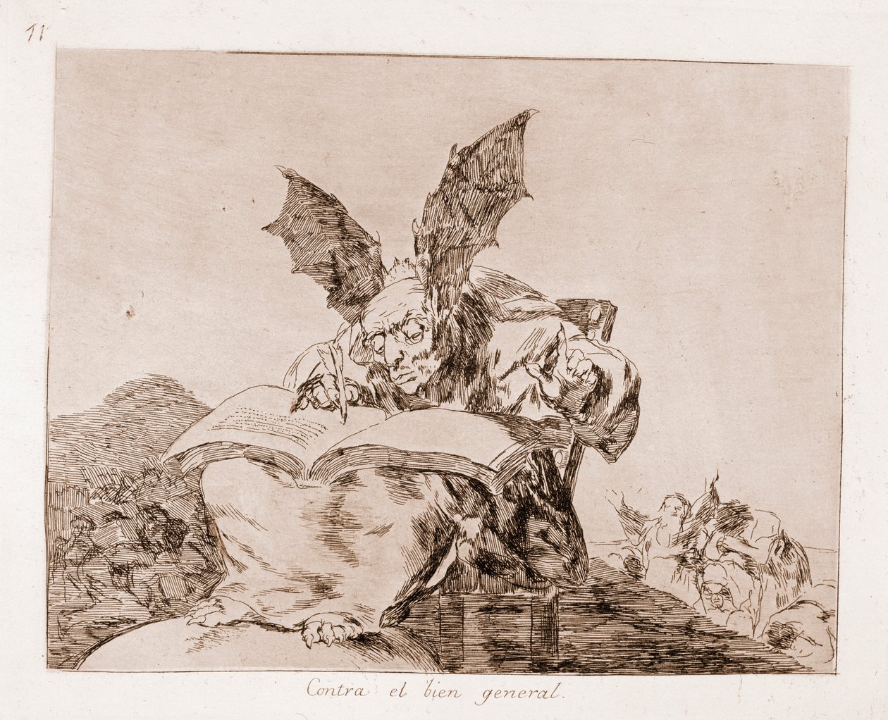 The Disasters of War: Against the common good (radning fra den forberedende tegning af Francisco de Goya
