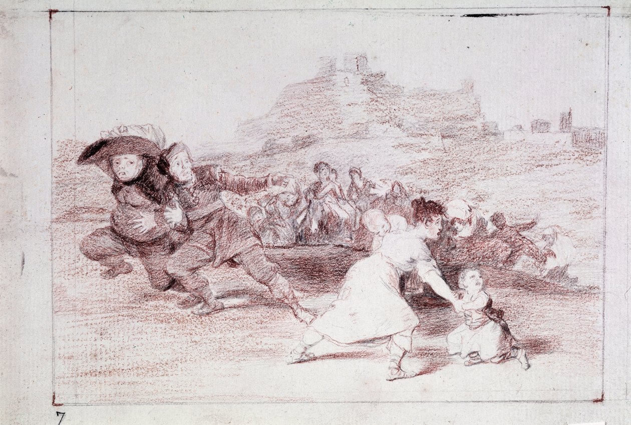 The Disasters of War: Jeg så det (forberedende tegning af Francisco de Goya