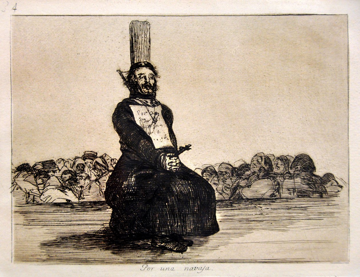 The Disasters of War: Por una Navaja (for en kniv) af Francisco Jose de Goya y Lucientes