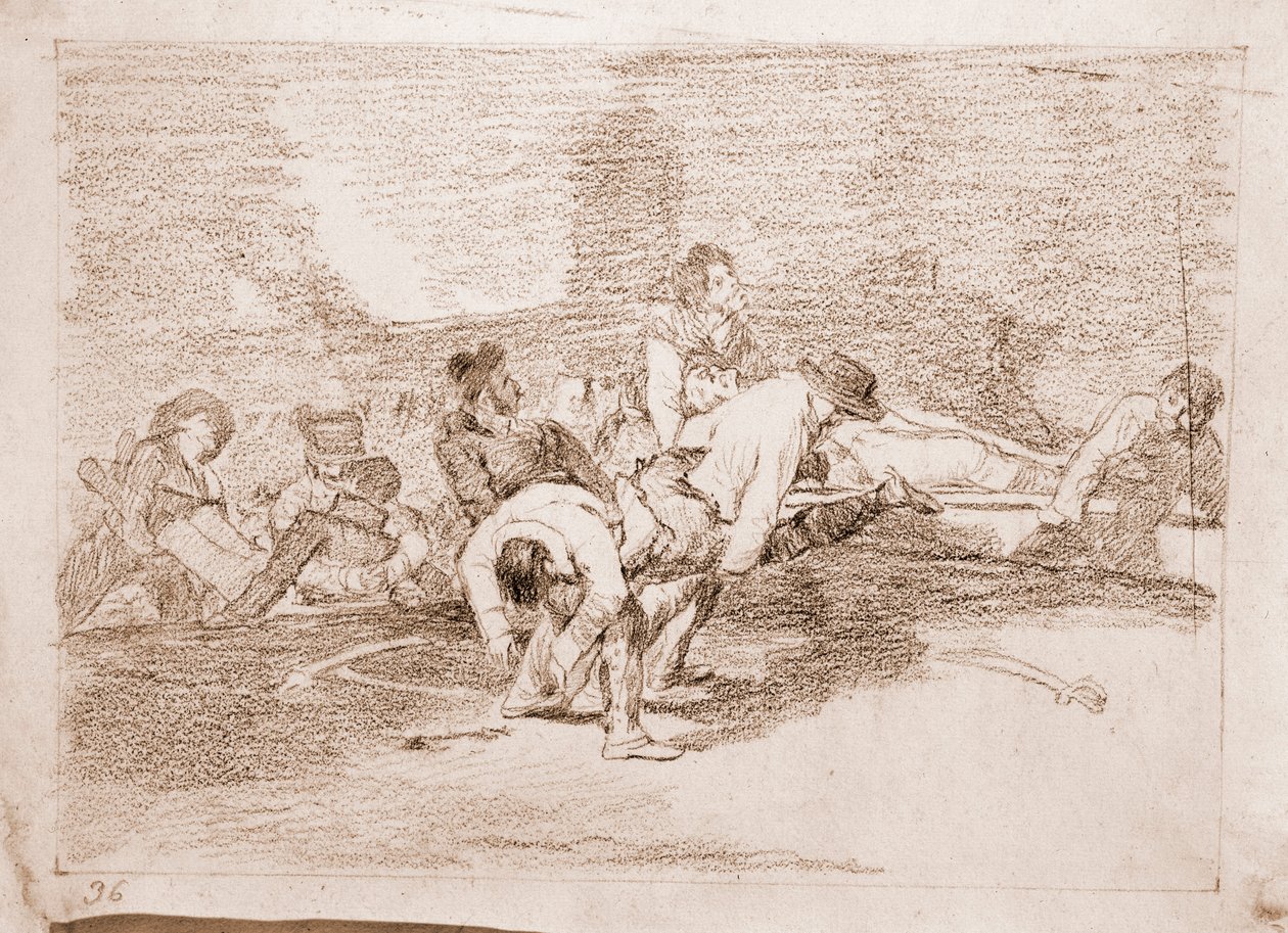 The Disasters of War: De vil stadig være i stand til at tjene (forberedende tegning af Francisco de Goya