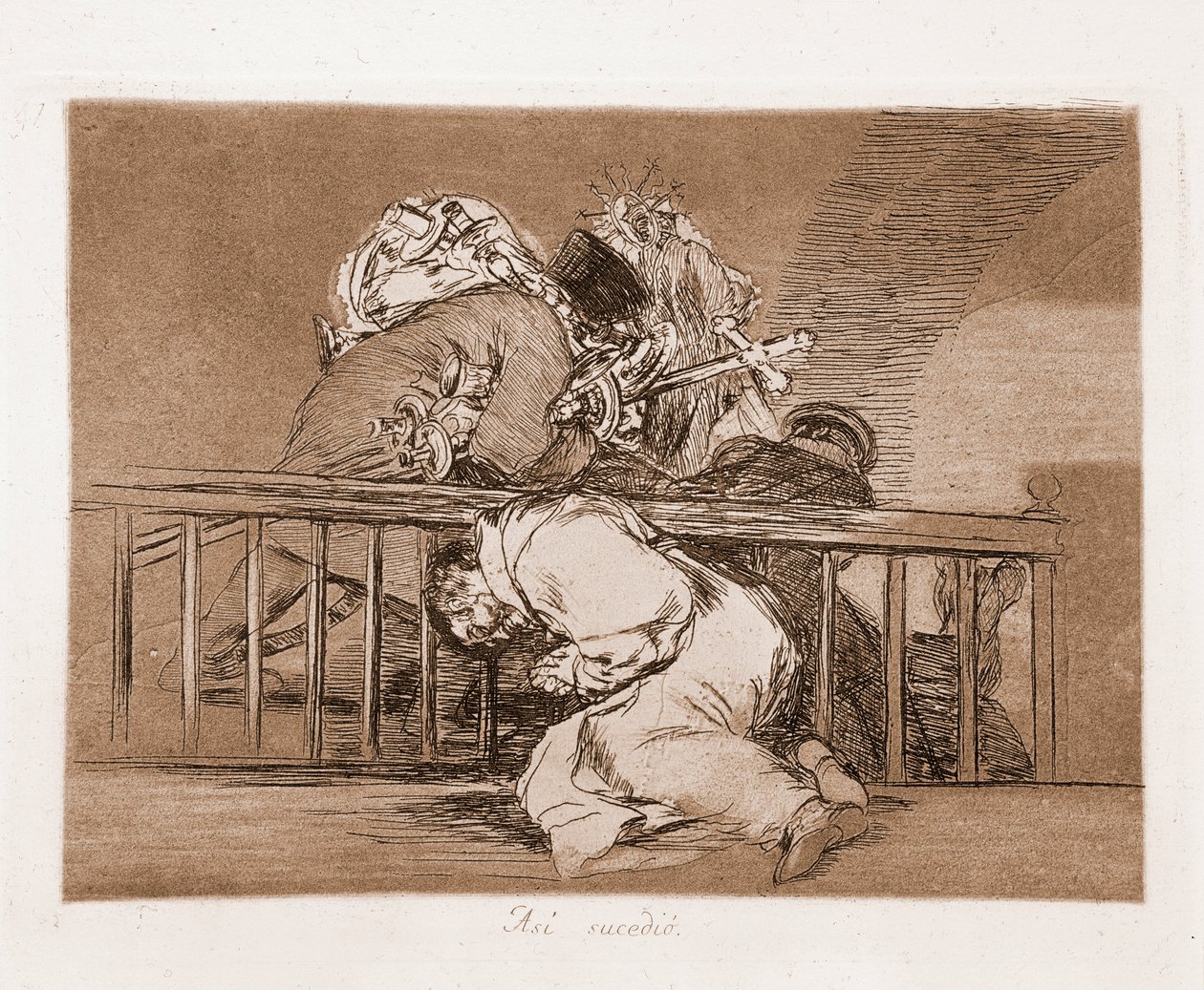 The Disasters of War: Sådan skete det (ætsning fra forberedende tegning af Francisco de Goya