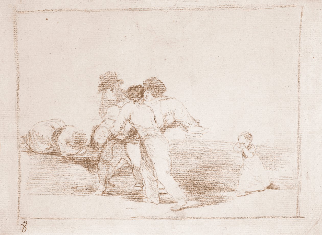 The Disasters of War: Unhappy Mother (forberedende tegning af Francisco de Goya