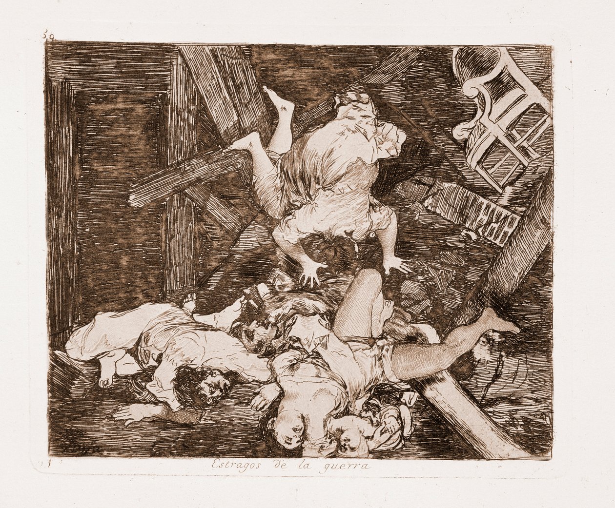The Disasters of War: War damages (Gravering efter den forberedende tegning af Francisco de Goya