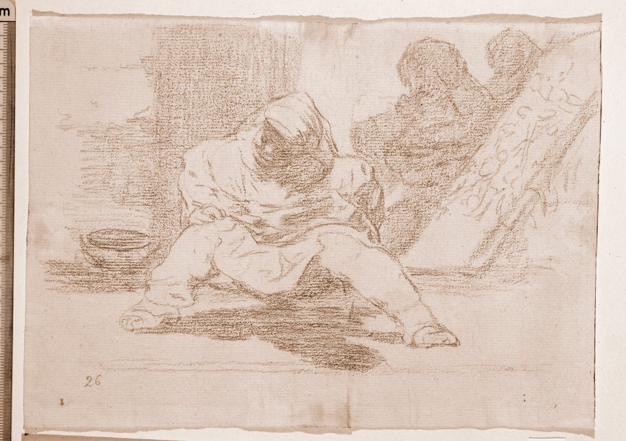 The Disasters of War: Hvilket vanvid! (forberedende tegning af Francisco de Goya
