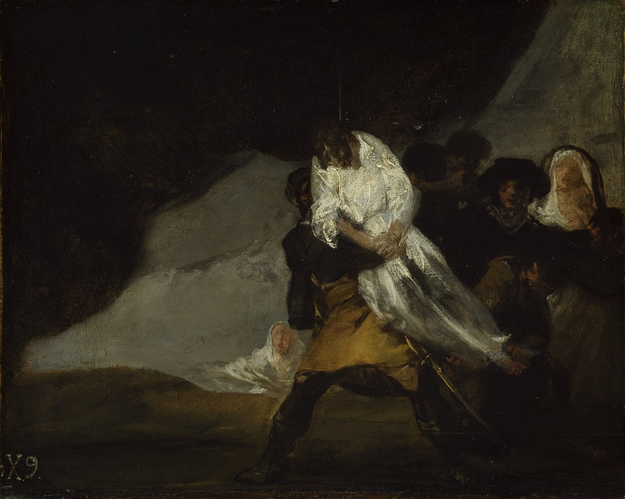 Den hængte munk, ca. 1810 af Francisco de Goya