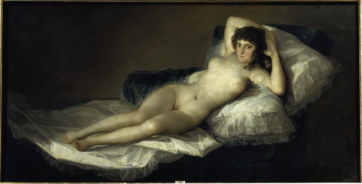 Den nøgne Maja, ca. 1798-1805 (olie på lærred) af Francisco Jose de Goya y Lucientes
