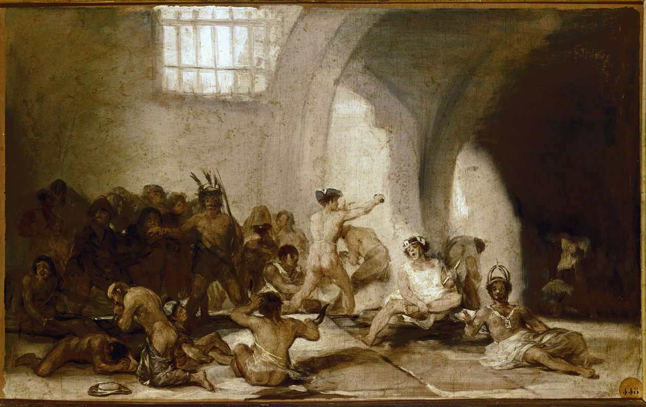 Det skøre hus.(olie på træ af Francisco de Goya