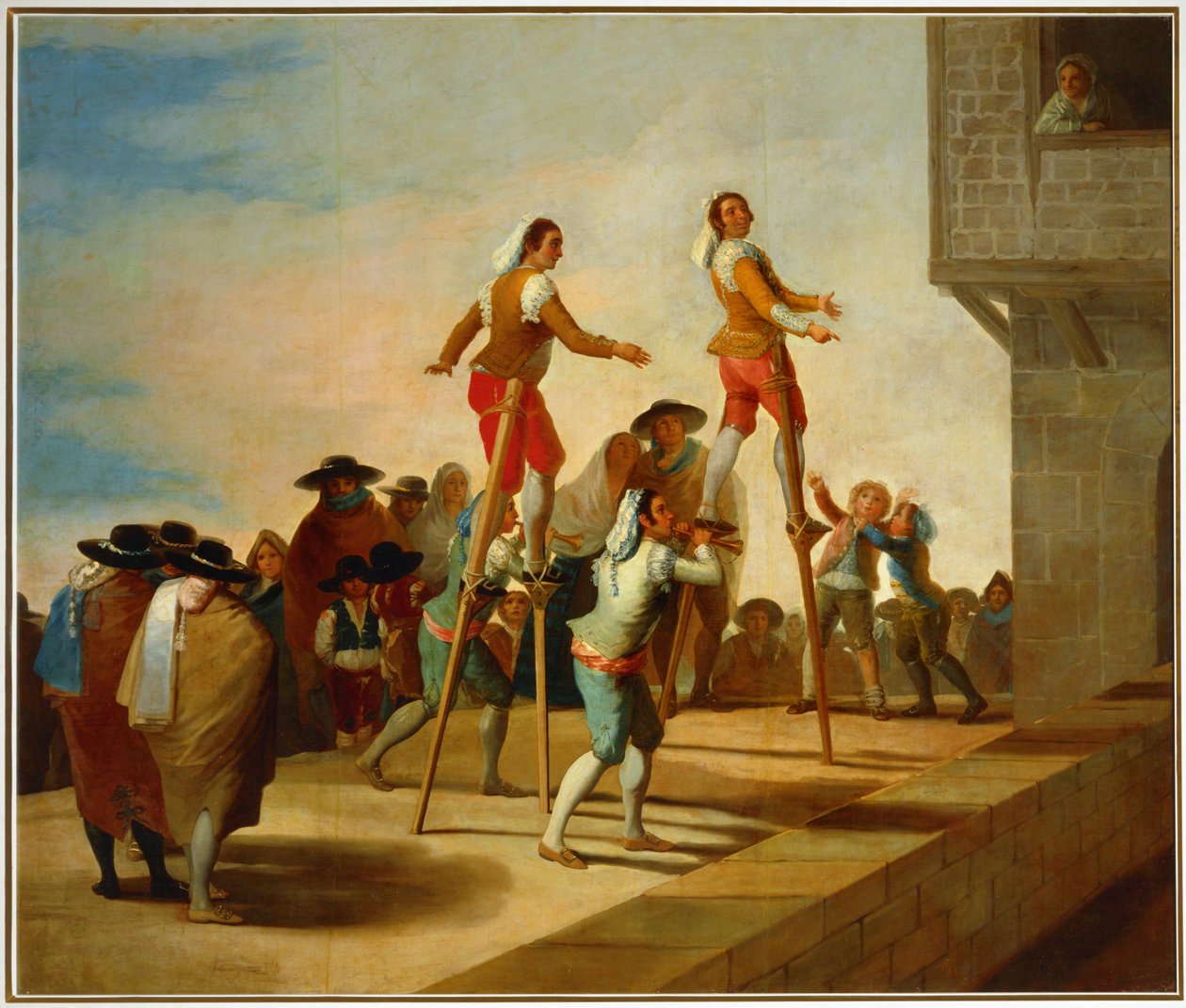 StylterneKarikatur til et billedtæppe på Prado ... (maleri på lærred) af Francisco Jose de Goya y Lucientes