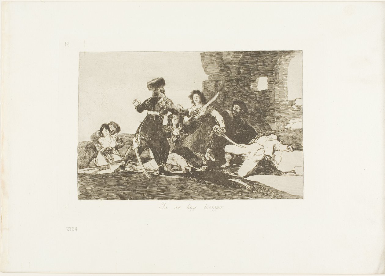 Der er ikke tid nu, plade 19 fra Krigens katastrofer af Francisco Jose de Goya y Lucientes