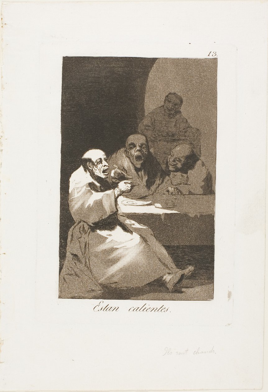 De er Hot, tallerken 13 fra Los Caprichos af Francisco Jose de Goya y Lucientes