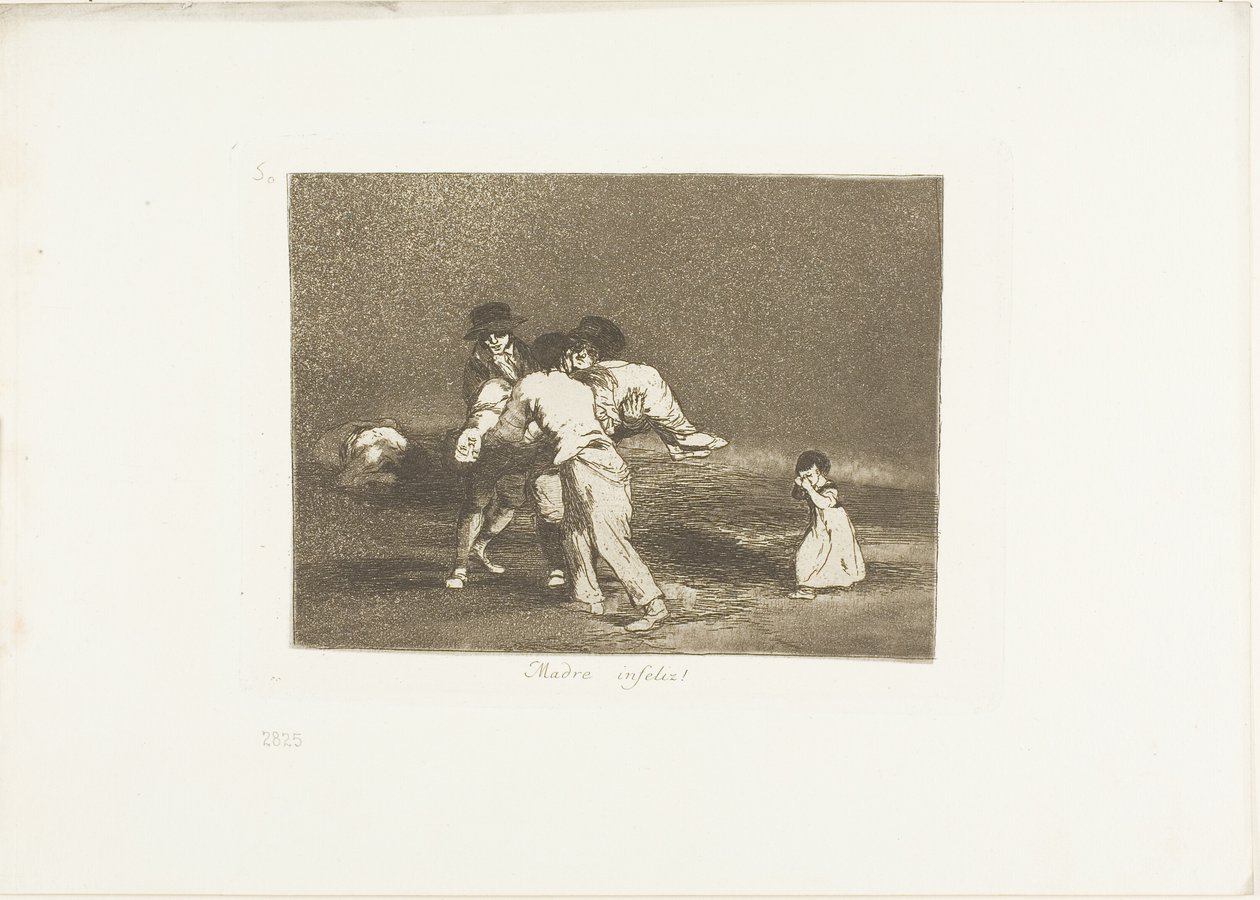 Unhappy Mother!, plade 50 fra The Disasters of War af Francisco Jose de Goya y Lucientes