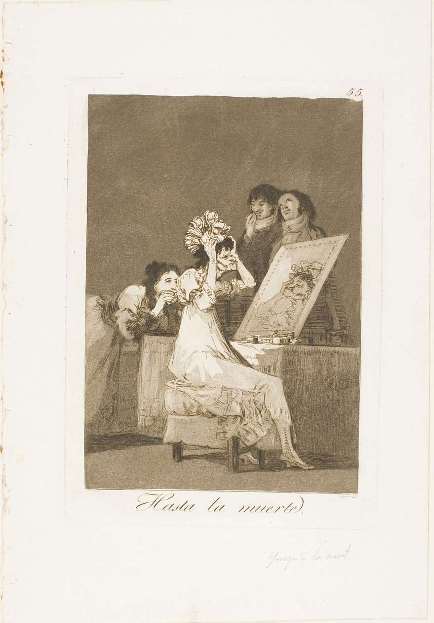 Indtil døden, plade 55 fra Los Caprichos af Francisco Jose de Goya y Lucientes