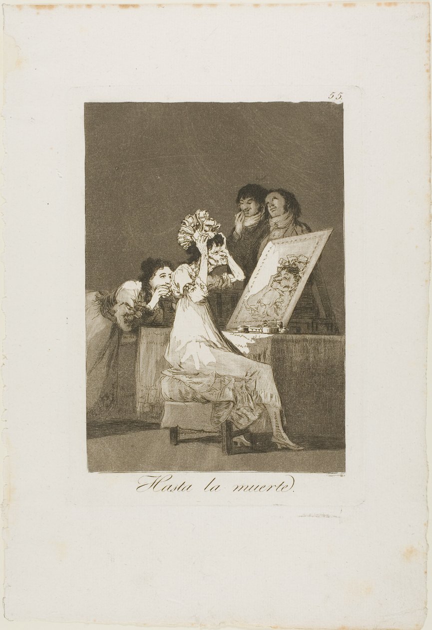 Indtil døden, plade 55 fra Los Caprichos af Francisco Jose de Goya y Lucientes