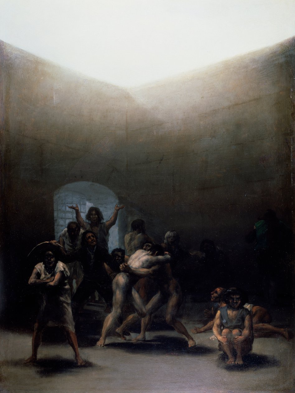 Gård med galninger af Francisco Jose de Goya y Lucientes