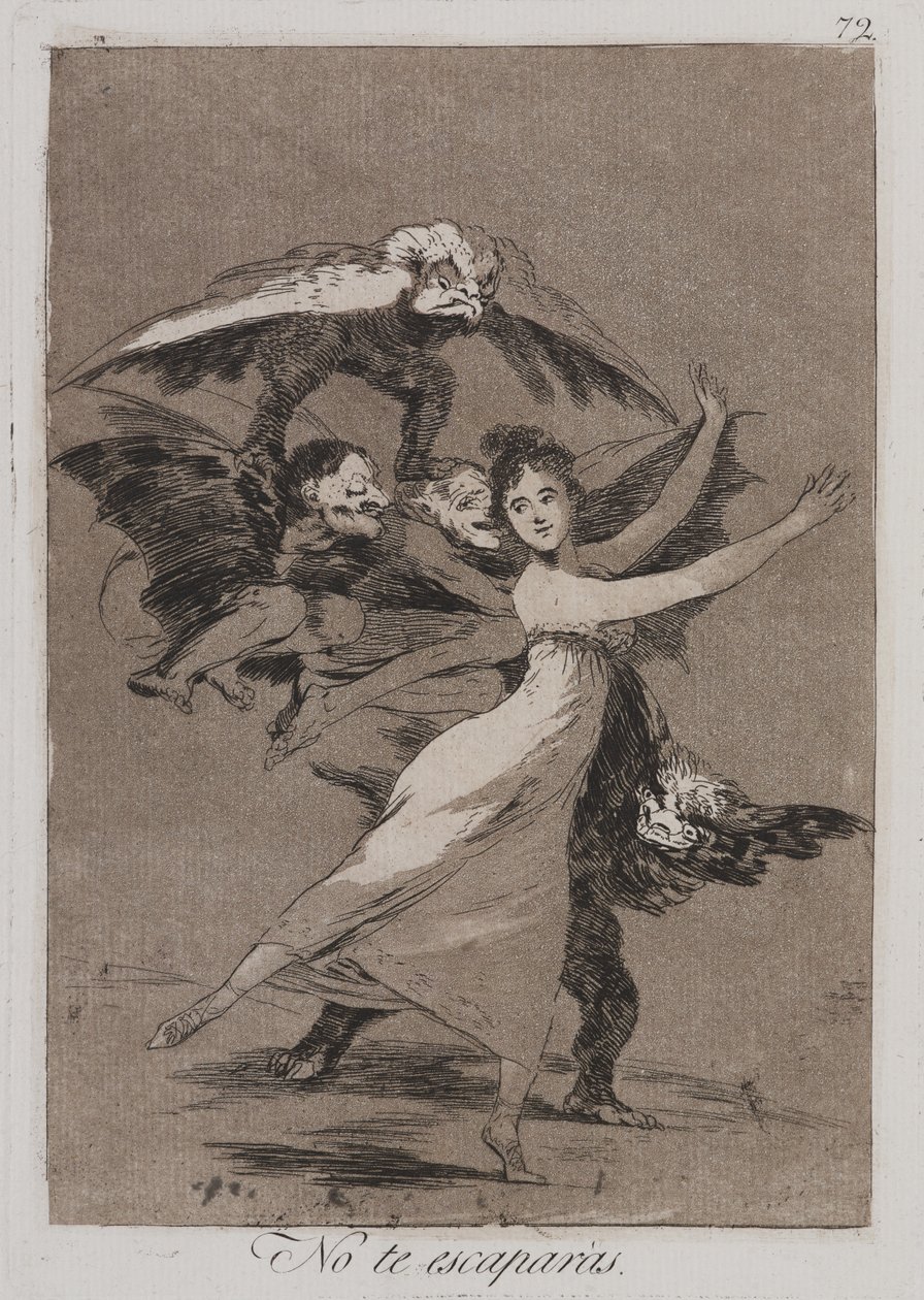 Du vil ikke undslippe (No te escarparas) af Francisco de Goya